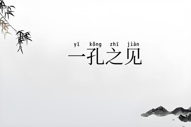 一孔之见