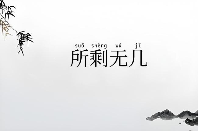 所剩无几